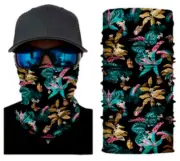 Neck Gaiter Face Mask Fishing Sun Headwear Protection Flowers Miami Vice