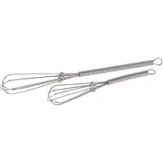 2pc Avanti 13/18cm Steel Plated Mini Whisks Egg Beater Cooking/Baking Utensil