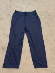 Essential by Seven Knit Lounge Pants Womens size 3XL Navy Blue Light Pockets