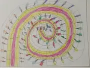 Paradox Twisted Hallway. With Crayons. Size 8.5 x 11 inches.