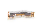 12 Piece Garden Lounge Set with Cushions Solid Wood Acacia vidaXL