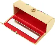 Healeved Vintage Lipstick Case with Mirror Travel Makeup Organizer Compact Design for Handbag Retro Flower Pattern Durable Easy to Clean for Use