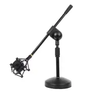 Rockville Podcast Recording Studio Microphone Mic Stand+Boom+Shock Mount