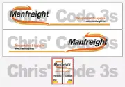 Code 3 Adhesive Vinyl Trailer Decal - Manfreight Ltd - 1/50 1/76 1/148 1/64 1/87