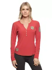 Goode Rider Goode Henley-Paprika Heather-S