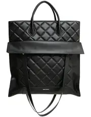 [Belle & Bloom] Lost Lovers Quilted Leather Tote in Black