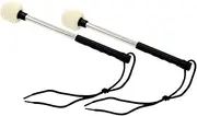 ULDIGI Sturdy Wool Felt Snare Drum Mallets Percussion Instrument Stainless Steel Handle Pack