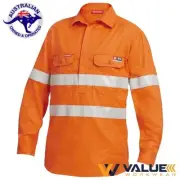 KingGee Shieldtec Fire Retardant Hi-Vis Closed Front Shirt Long Sleeve Y04150