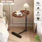 Snack Side Table C-Shaped End Table for Sofa Couch Bed Room Small Table
