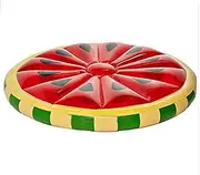 Large Watermelon Shape Swimming Ring, Red Ride-On Swim Ring for Adults, Swimming Inflatable Mattress Giant Floating Bed LWX