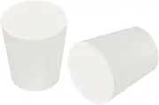 uxcell Tapered Shaped Solid Rubber Stoppers 17mm to 23mm, 6 Pcs Lab Rubber Plugs for Sealing, Test Tubes, Flasks, White