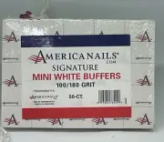 50x America Nails Signature Mini White Manicure Pedicure Nail Buffer Shiner