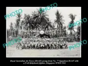 OLD HISTORIC PHOTO OF RAAF ROYAL AUSTRALIAN AIR FORCE 77th SQUADRON WWII 1943