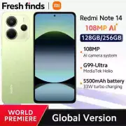 Global Version Xiaomi Redmi Note 14 Mobile Phone MediaTek Helio G99-Ultra 108MP