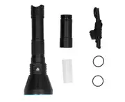 Portable High Bright LED Flashlight USB Rechargeable Torch Light with Magnet for Camping Red