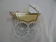 Heidi Ott #XZ117 Dollhouse Miniature 1:12 Scale Doll's Pram Cream