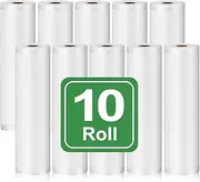 Vivva Vacuum Food Sealer Roll Bags 25CM*6M 10 Rolls, Disposable, Polyamide & Polyethylene Combination, Polyethylene (PE), Vacuum Seal, Clear, Airtight, Freezer Safe, Store Food