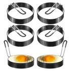 6Pcs Egg Rings 3.5" Nonstick Pancake Cooking Ring