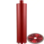 Diamond Core Drill, 4"/101mm Diameter Core Drill Bit, 14"/355mm Concrete Core Drill Bit, 5/8"-11 Thread Core Bit, Dry/Wet Drill Core Bits with a Blade, Diamond Wet Coring Bit For