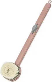 Shower Brush, Long Handled Scrub Brush for Shower, Long Handled Bath Massage Cleaning Brush, Soap Dispenser Back Washer for Shower, Body Cleaning Brush, Exfoliating Bath Brush (Pink, One Size)