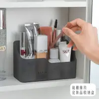 在飛比找momo購物網優惠-【Mega】鏡櫃簡約化妝品收納盒-1入組(刷具收納 化妝台整