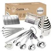 22-Piece Stainless Steel Measuring Cups and Spoons Set, Tad Dash Pinch Smidge...