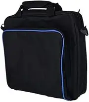 Parts & Accessories Carrying Case, Sturdy Durable Portable Nylon Taffeta Travel Shoulder Bag Videogame Console Bag for PS4, PS4 Slim Black-Large - (Color: Black)