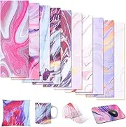 10 Sheets Infusible Ink Transfer Sheets for Mug Press, Watercolor Infusible Ink Sheet, Pre-Printed Sublimation Transfer Paper for Mug Coasters Fabric, 12" x 4.5" (Marbled)