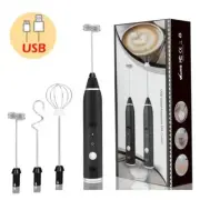 USB Electric Milk Frother with Mini Coffee Maker Handheld Blender Whisk Mixer
