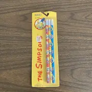 The Simpsons Vintage Pencils Package of 3 Vintage 1990 New Never Used Futurama