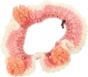 Lovely Flower Design Cat and Dog Collar Reusable Decorative Accessory for Kittens and Puppies Adjustable Lightweight Festive Collar with Bells for Maximum Comfort