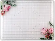 Glassboard Studio Glass Craft Mat | Magnetic | Heat, Scratch, & Stain Resistant | Perfect for Mixed Media Artwork (Floral, 13.5 x 18in)