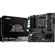 MSI B550M PRO-VDH Motherboard; WIFI AM4 MATX 4xDDR4 3xPCIE 2xM.2 HDMI VGA DP RAID LAN 4xSATAIII 5xUSB3.2 6xUSB2.0