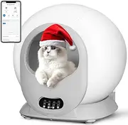 Self-Cleaning Cat Litter Box, Automatic Cat Litter Box 65L Large Capacity for Multi Cats, APP Control, Odor Removal & Safety Protection Litter Box