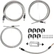 WATERWICH Fuel Line Kit Stainless Steel Braided Compatible with Chevy Silverado 1500 2500 GMC Sierra 1500 2500 Replacement for 819-840, 15043857, 15765803