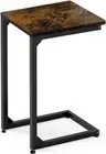 C Shaped End Table, Side Tables Couch TV Tray Table, Small Snack Table Sofa Tabl