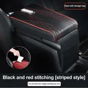 Car Armrest Box Cushion Soft Sponge PU Leather Arm Rest Extender Pad Center Console Elbow Support Tissue Holder Auto Amrest Pillow Interior Supplies