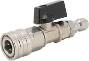 High Pressure Washer Ball Valve Kit with 3/8 or 1/4 Inch Quick Connector for Power Washer Hose Control Water Flow Switch, 1 4in