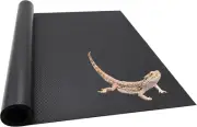 Reptile Carpet Bedding, 17.7 X 78.7 Inches, Cuttable Substrate Liner, Black