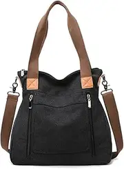 [LAKNUY] Women's Canvas Shoulder Bags, Hobo Handbags, Casual Crossbody Bags, Tote Crossbody Bags，Satchel Purses，Work Bag