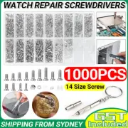 1000X Tiny Repair Screws Nuts Screwdriver Kit Set For Eyeglass Glasses Watch AU
