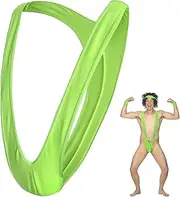 [Ruinous] Men's Erotic G-Strings & Thongs, 1 Pcs Mankini, Men's Gifts, Funny Gifts for Men, Men Underwear Swimwear Thong Stag Do Fancy Dress Costume, V Sling Stretch Sexy Elephant Trunk Thong (Green)