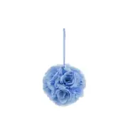 Mega Crafts - 6" Artificial Flower Pomander Kissing Ball - Light Blue, 1PC
