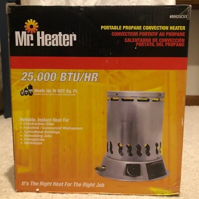 New 15,000 - 25,000 BTU Portable Propane Convection Heater MH25CVX Mr Heater