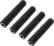 SING F LTD 4Pcs 1/4Inch/6.35mm Female to Female Socket Conversion Connector Stereo Audio Adapter Joiner Coupler Black