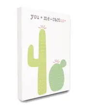 Stupell Pink and Green You Plus Me Equals Cactus