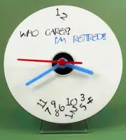 Who Cares? I'm Retired! Handcrafted CD Clock