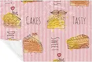 Ultra Soft Microplush Velvet Blankets Cakes with Colorful Watercolor Splashes Cozy Bed Kids Teen Couch Sofa Blanket,All Season Premium Throw Blanket 40" x 60"