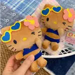 【關島限定】日本黑皮HELLO KITTY曬黑KITTY度假KITTY公仔包包吊飾掛件書包裝飾 夏日好物 度假必備 禮物