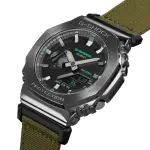 【CASIO 卡西歐】八角形農家橡樹帆布錶帶系列/G-SHOCK金屬錶殼款/45MM(GM-2100CB-3A)